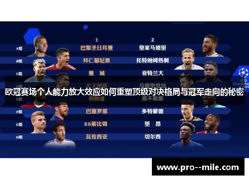 欧冠赛场个人能力放大效应如何重塑顶级对决格局与冠军走向的秘密
